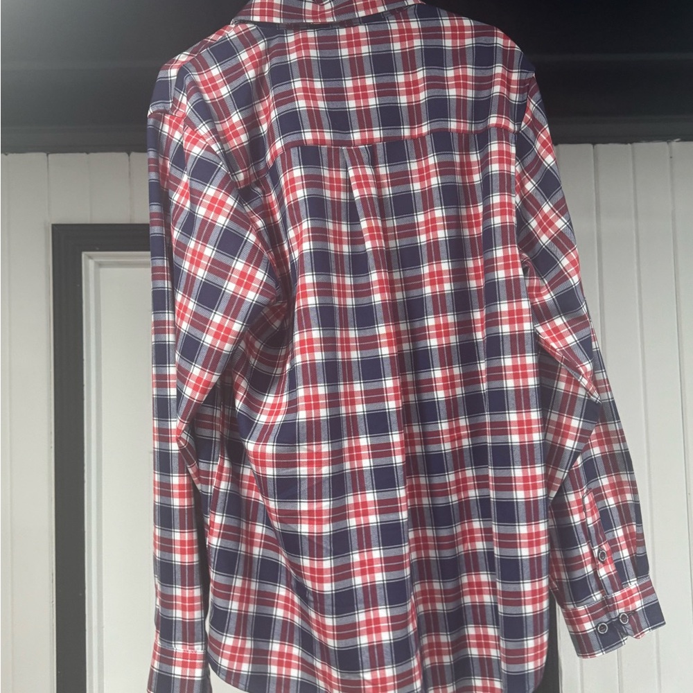 Dixxon Red and Blue Plaid Flannel Shirt - Picture 3 of 3